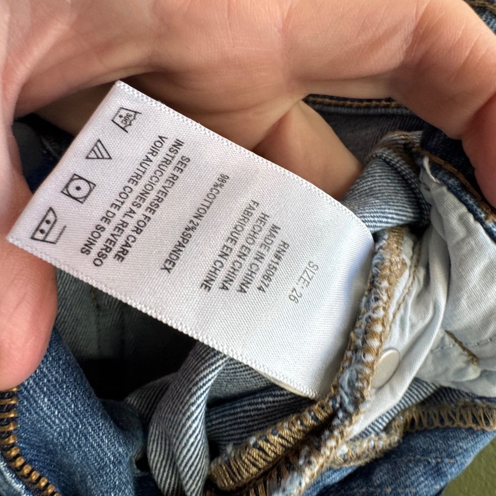 NWT Wash Lab Poppy Relaxed Straight Leg Denim‎ Jeans Size 27 Medium/Light Wash - Picture 9 of 11
